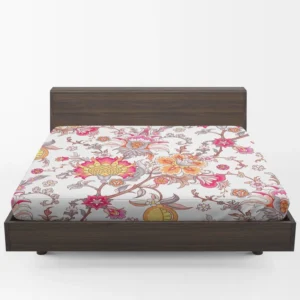 Indian Traditional Floral Toile Fitted Sheet 1