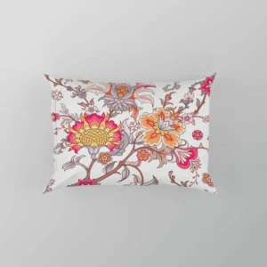 Indian Traditional Floral Toile Pillow Case