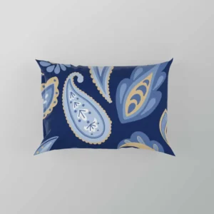 Indian Traditional Paisley In Blue Pillow Case