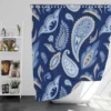 Indian Traditional Paisley In Blue Shower Curtain