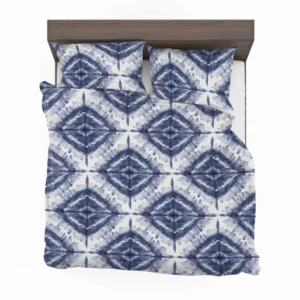 Indigo Blue Shibori Spanish Pattern Bedding Set 2