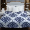 Indigo Blue Shibori Spanish Pattern Duvet Cover