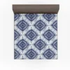 Indigo Blue Shibori Spanish Pattern Fitted Sheet