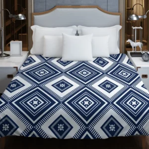 Indigo Geometric Ethnic Duvet Cover