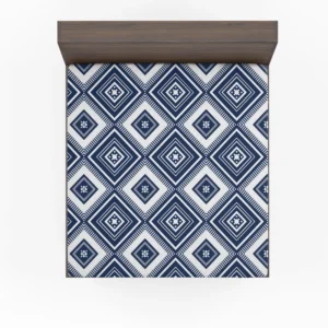 Indigo Geometric Ethnic Fitted Sheet