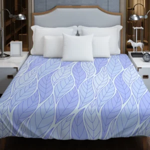 Indigo Leaf Pattern Duvet Cover