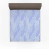 Indigo Leaf Pattern Fitted Sheet