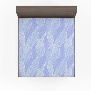 Indigo Leaf Pattern Fitted Sheet