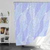 Indigo Leaf Pattern Shower Curtain