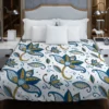 Indonesian Batik Flower Paisley Design Duvet Cover