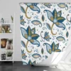 Indonesian Batik Flower Paisley Design Shower Curtain