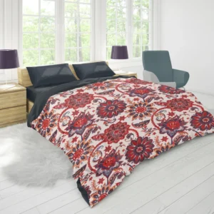 Indonesian Style Floral Design Duvet Cover 1