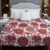 Indonesian Style Floral Design Duvet Cover