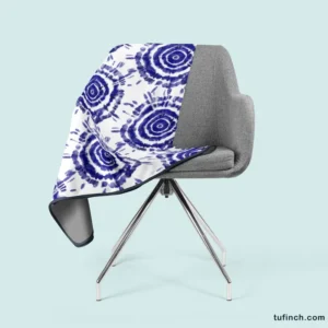 Ink Shibori Design Fleece Blanket 2