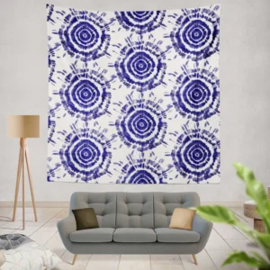 Ink Shibori Design Wall Tapestry