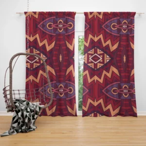 Intricate Ethnic Tribal Motif Curtain