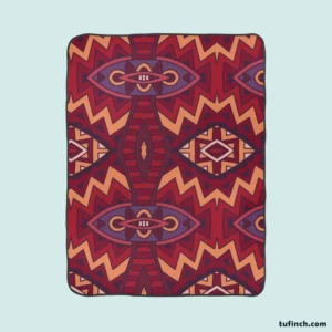 Intricate Ethnic Tribal Motif Fleece Blanket 1