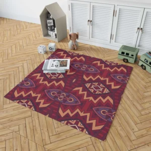 Intricate Ethnic Tribal Motif Rug 1