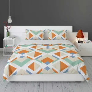 Inverted Color Flat Design Colorful Geometric Pattern Bedding Set 2