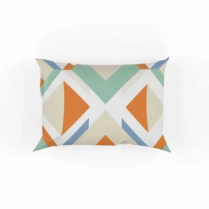 Inverted Color Flat Design Colorful Geometric Pattern Pillow Case