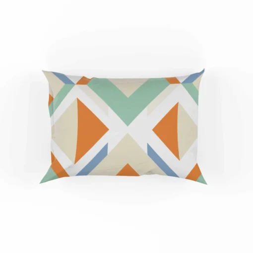 Inverted Color Flat Design Colorful Geometric Pattern Pillow Case