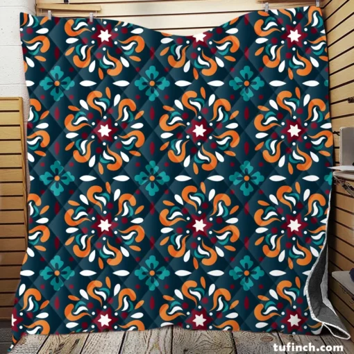 Iranian Ethnic Design Quilt Blanket