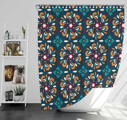 Iranian Ethnic Design Shower Curtain