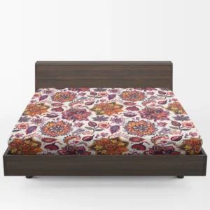 Iranian Floral Folk Pattern Fitted Sheet 1