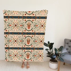 Iranian Traditional Design Fleece Blanket