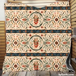 Iranian Traditional Design Quilt Blanket