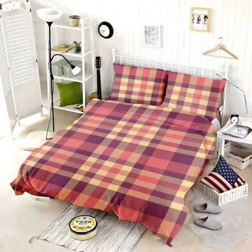 Irish Color Plaid Check Pattern Bedding Set