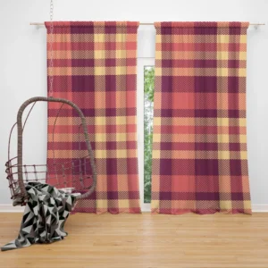 Irish Color Plaid Check Pattern Curtain