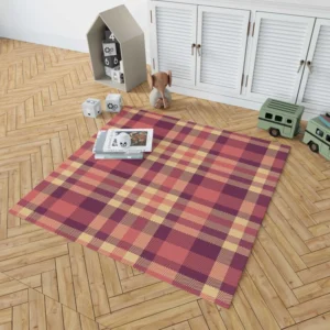 Irish Color Plaid Check Pattern Rug 1