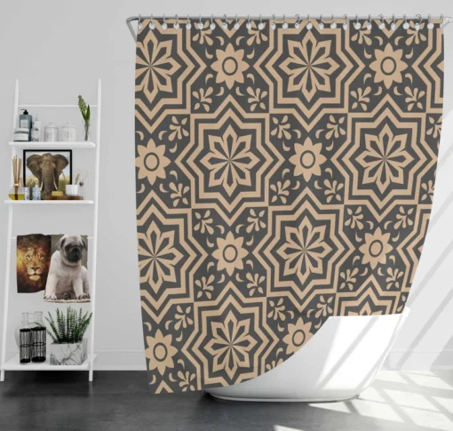 Islamic Floral Design Shower Curtain