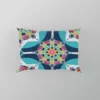 Islamic Moroccan Blue Pink Pattern Pillow Case