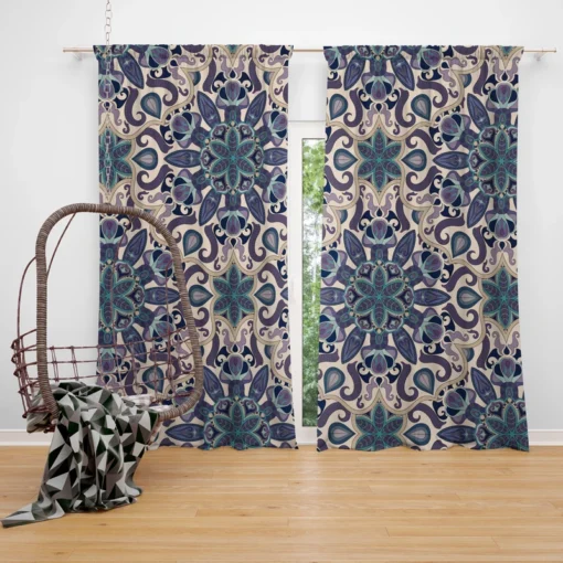 Islamic Traditional Floral Design Curtain