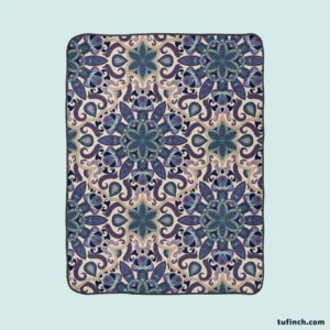 Islamic Traditional Floral Design Fleece Blanket 1