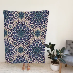 Islamic Traditional Floral Design Fleece Blanket