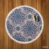 Islamic Traditional Floral Design Round Beach Towel