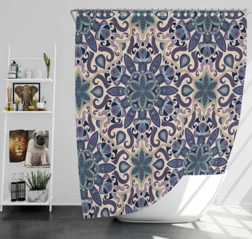 Islamic Traditional Floral Design Shower Curtain