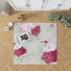 Italian Red Pink Rose Design Rug