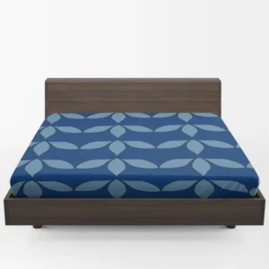 Japanese Blue Linear Pattern Fitted Sheet 1