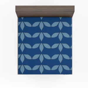 Japanese Blue Linear Pattern Fitted Sheet