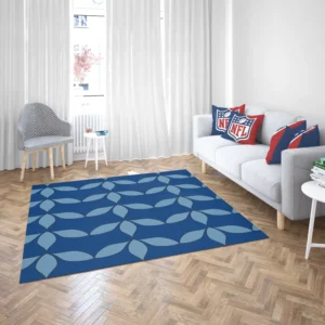 Japanese Blue Linear Pattern Rug 2