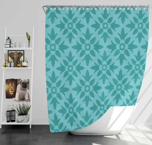 Japanese Classic Ikat Design Shower Curtain