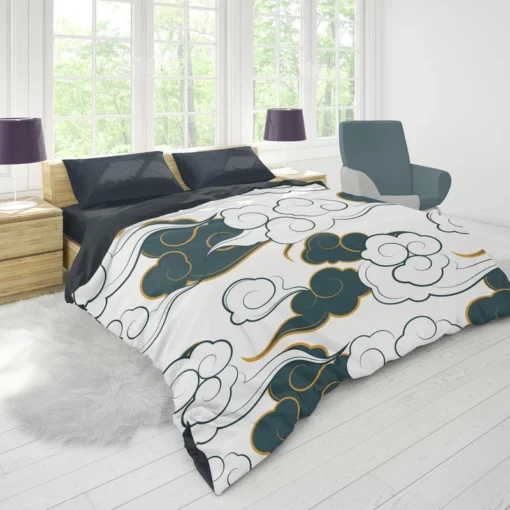 Japanese Cloud Pattern Duvet Cover 1