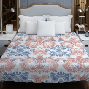 Japanese Damask Pattern Duvet Cover