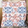 Japanese Damask Pattern Quilt Blanket