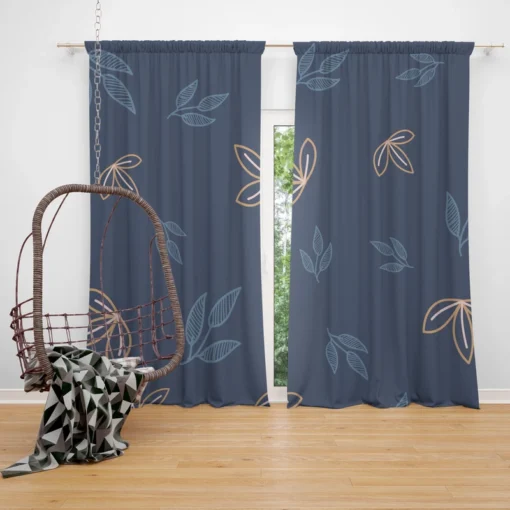 Japanese Floral Minimalist Curtain