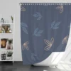 Japanese Floral Minimalist Shower Curtain